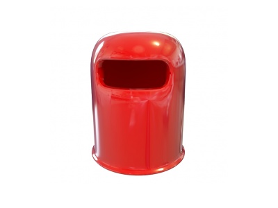 3d红色垃圾桶模型