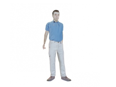 蓝衣男人模型3d模型