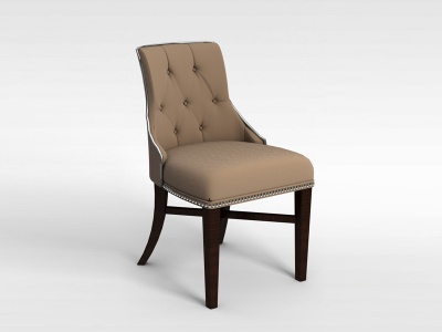 欧式布艺餐椅模型3d模型