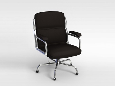 棕色皮质办公椅模型3d模型
