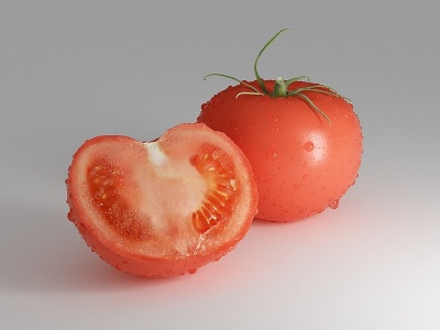 3d西红柿水果模型