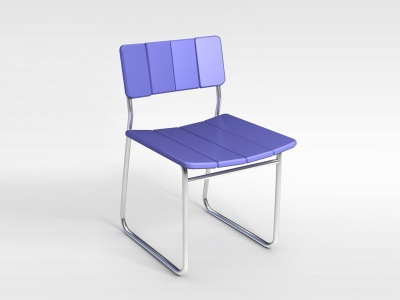藕荷色靠背椅模型3d模型