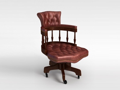 3d欧式老板椅模型