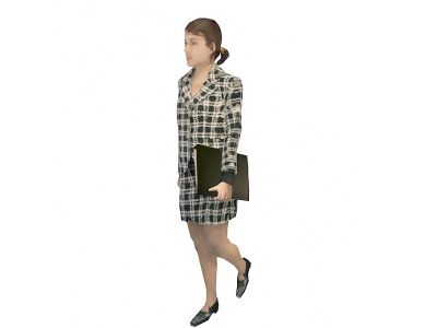 艳丽女秘书模型3d模型