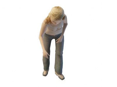 3d弯腰女人模型