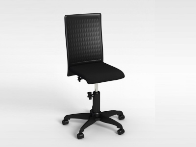 3d黑色皮质办公椅模型