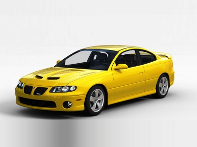 3d黄色GT跑车模型