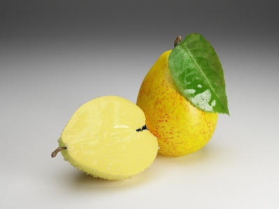 3d梨子水果模型