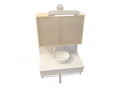 3d柜子式洗手台模型