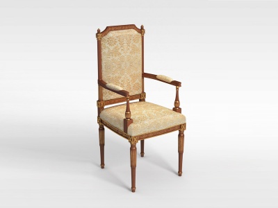 欧式古典扶手椅模型3d模型