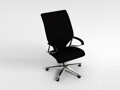 3d普通黑皮办公椅模型