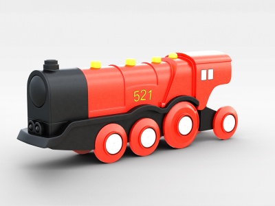 3d玩具火车模型