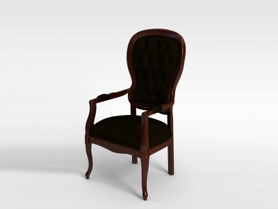 欧式高背休闲椅模型3d模型