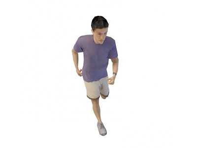 3d紫衣运动员模型