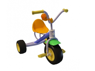 3d儿童玩具三轮车模型