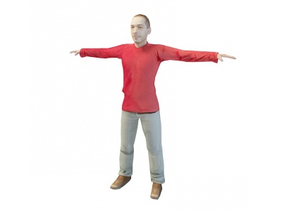 红上衣男孩模型3d模型
