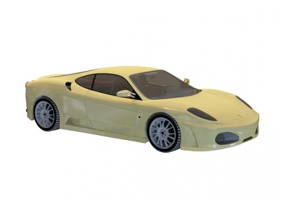 黄色跑车模型3d模型