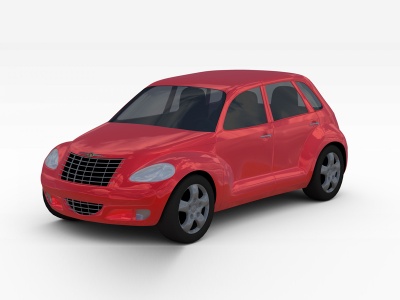 红色轿车模型
