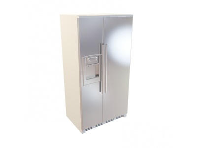 3d双柜门冰箱模型