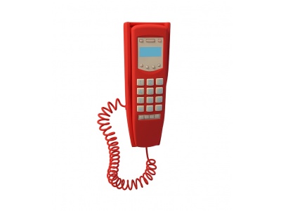 3d红色壁挂式电话机模型