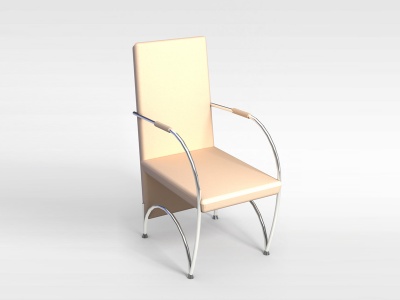 3d不锈钢腿布艺休闲椅模型