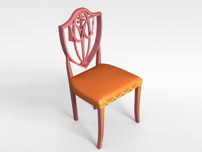 3d中式家用餐椅模型