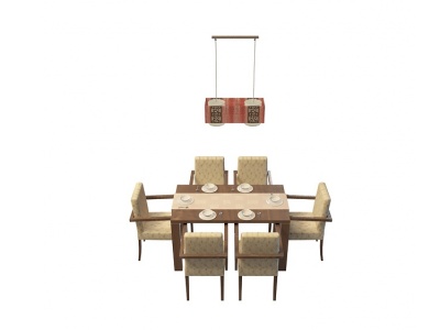 饭店桌椅模型3d模型
