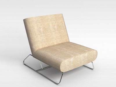 3d现代简易布艺沙发椅模型