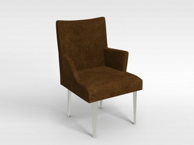 3d现代布艺扶手椅模型