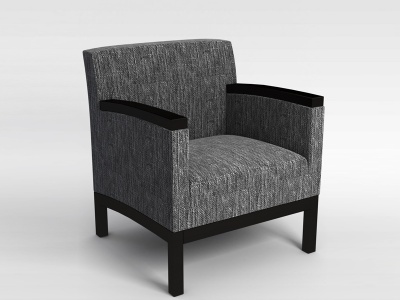 3d灰色布艺沙发椅模型