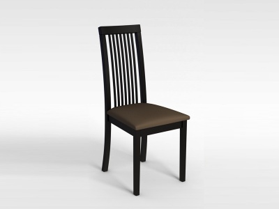 3d棕色餐厅椅模型