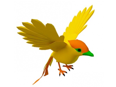黄色卡通小鸟模型3d模型