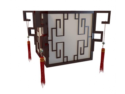 中式宫廷吸顶灯模型3d模型