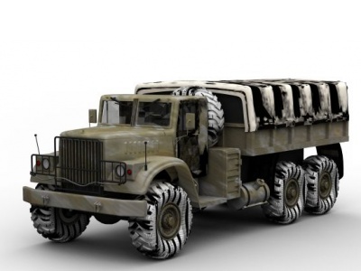 3d军用货车模型