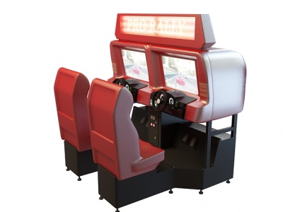 3d游戏厅赛车机模型