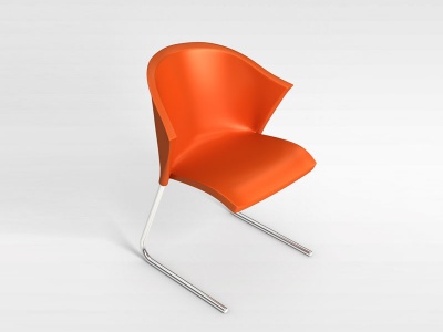橘黄色办公椅模型3d模型