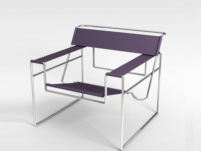 不锈钢休闲椅模型3d模型