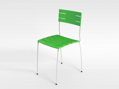 3d绿色靠背椅模型