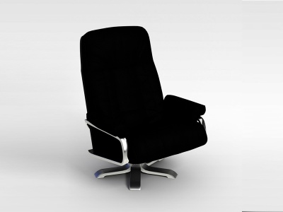 3d高档黑皮办公椅模型