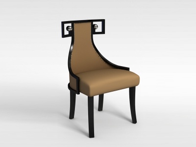 3d个性欧式高背椅模型