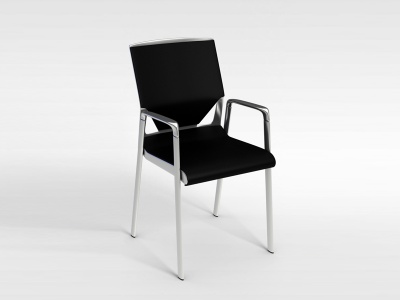 3d黑皮办公扶手椅模型