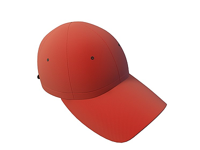 红色鸭舌帽模型3d模型