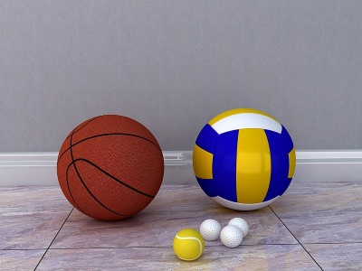 3d体育器材球模型