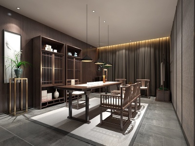 新中式风格的茶室