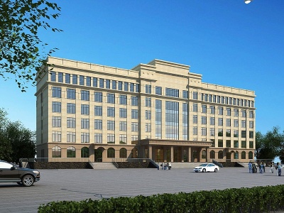 3d欧式法院办公楼模型
