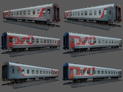 3d现代化火车模型