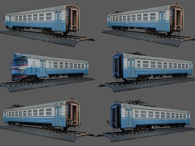 现代火车模型3d模型
