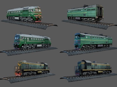 现代化火车模型3d模型