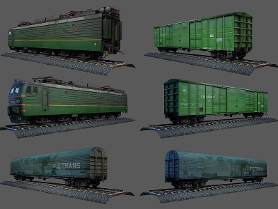3d火車模型