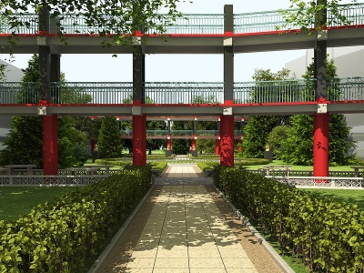 3d景观花园模型